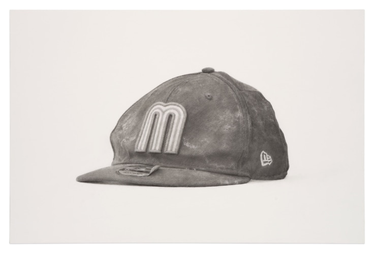 Patrick Philip Lee, Lost and Found, &quot;Hat #1, Adelanto, CA&quot;, 2024, Graphite on paper, 16 x 24 inches, 40.6 x 61 cm, MMG#37287