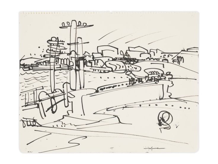 Untitled (California Landscape), 1931, Ink on paper, 10.5 x 13.5 inches, 26.7 x 34.3 cm