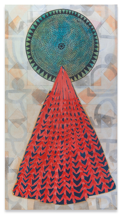Roy Dowell,&nbsp;untitled #1170, 2021, Acrylic paint and pencil on linen over panel, 60 x 33 inches, 152.4 x 83.8 cm