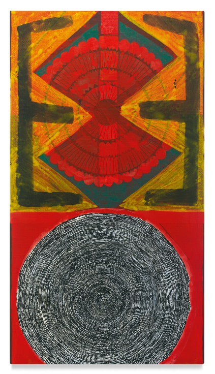 Roy Dowell,&nbsp;untitled #1152, 2021, Acrylic paint on linen over panel, 40 x 22 inches, 101.6 x 55.9 cm
