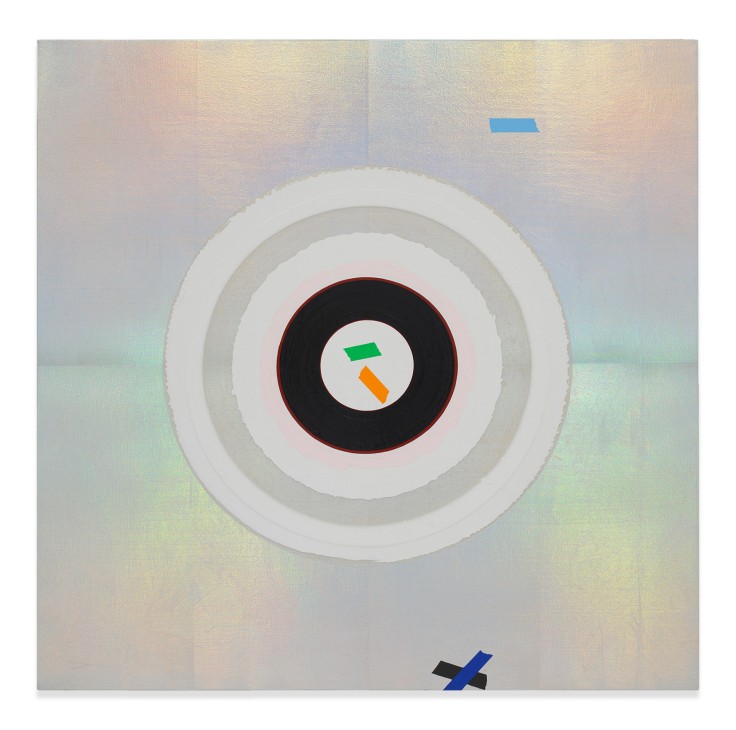 Kenneth Noland, Mysteries: Platinum, 1999, Acrylic on canvas, 46-1/2 by 46-1/2 inches, 118.1 by 118.1 cm