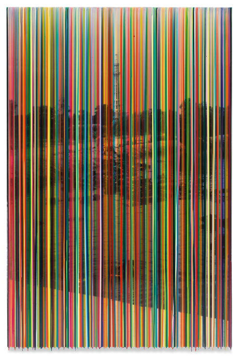 LOSTINREVERSEDREAMS, 2019, Epoxy resin and pigments on wood, 90 x 60 inches, 228.6 x 152.4 cm, MMG#32952