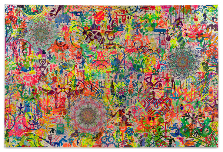 The Lazy Logic of Ignava Ratio, 2009, Acrylic on canvas, 96 x 144 1/2 inches, 243.8 x 367 cm, MMG#35530