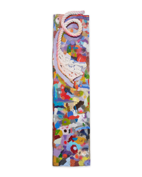 marks cover, layers layer, 2021, Oil and enamel paint, graphite on cast aluminum, 48 1/2 x 11 1/2 x 2 1/2 inches, 121.9 x 30.5 x 5.1 cm,&nbsp;MMG#35108