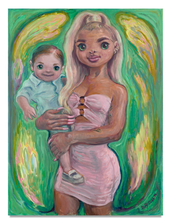 Delia Brown, Blonde Mom, 2020, Oil on linen, 24 x 18 inches, 61 x 45.7 cm,&nbsp;MMG#32532