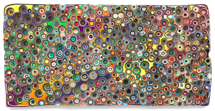 MARKUS LINNENBRINK, NOTYOURUSUALNIGHT, 2022, Epoxy resin and pigments on wood, 24 x 48 inches, 61 x 121.9 cm, MMG#34278