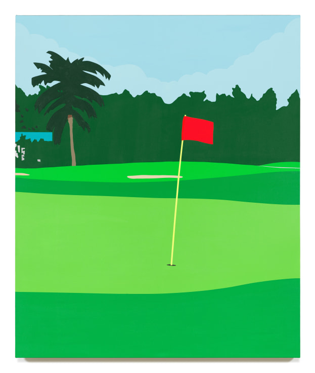 7th Green, 2022, Acrylic on canvas, 60 x 50 inches, 152.4 x 127 cm, MMG#34944