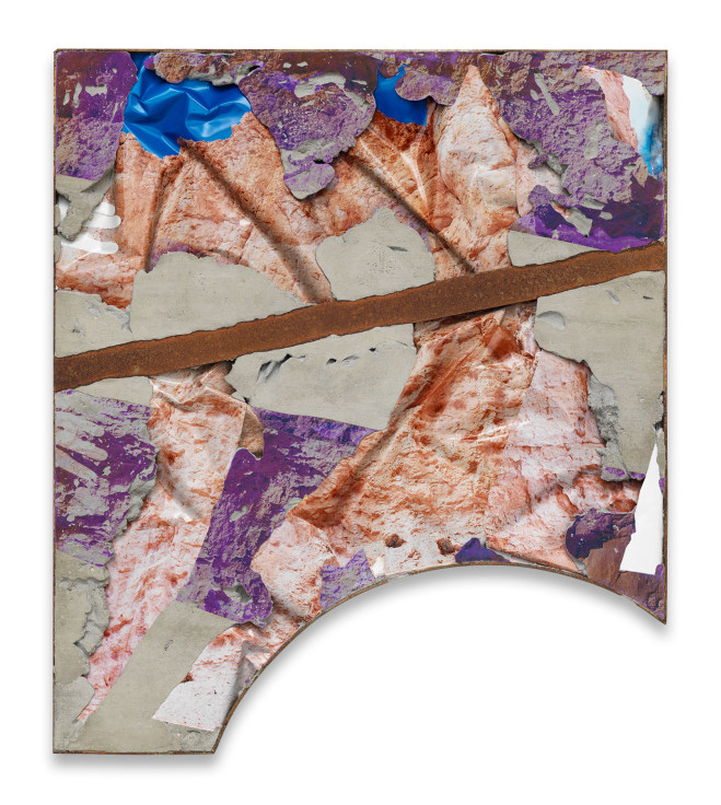 Letha Wilson, Steel Face Concrete Bend (Bryce Canyon), 2017, Unique C-prints, concrete, emulsion transfer, steel frame, 38 x 33 x 1 1/2 inches, 96.5 x 83.8 x 3.8 cm, MMG#33084