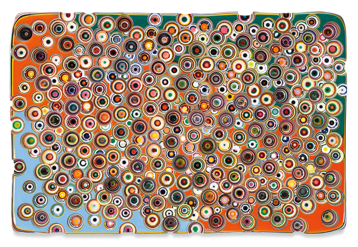 ANDWHATDIFFERENCEDOESITMAKE, 2020, Epoxy resin and pigments on wood, 24 x 36 inches, 61 x 91.4 cm, MMG#32913