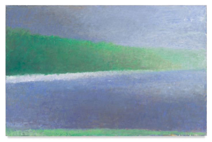 Imaginary Shoreline on a Lake, 1986, Oil on canvas, 43 x 66 inches, 109.2 x 167.6 cm, MMG#8187