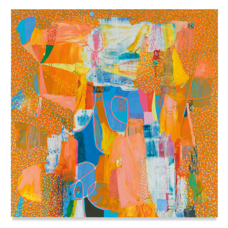 Tomory Dodge, Orange Figure, 2018, Oil on canvas