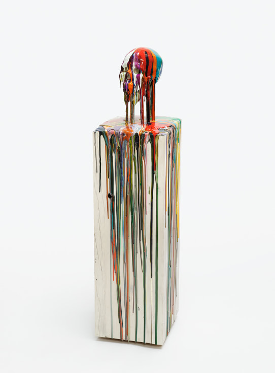 &quot;OHNEWORTE(WITHOUTWORDS),&quot; 2012, Pigments and epoxy resin on life size resin skull, 53 x 13 x 13 inches, 134.6 x 33 x 33 cm, A/Y#20429