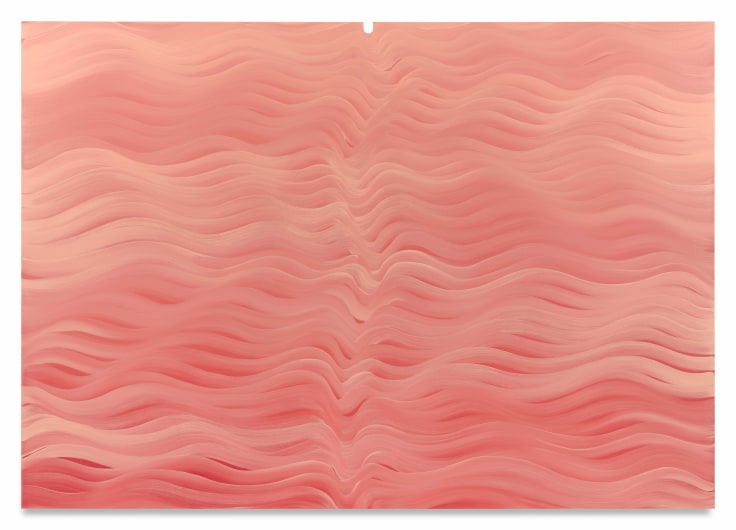 Trespasser no. 1, 2025, Oil on linen over shaped stretcher, 84 x 120 inches, 213.4 x 304.8 cm, MMG#38003