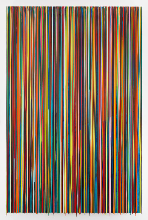 DOORSOPENBOTHWAYS, 2016, Epoxy resin and pigments on wood, 90 x 60 inches, 228.6 x 152.4 cm, AMY#28372