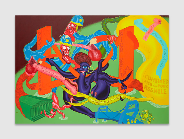 Painting by Peter Saul titled Self-Defense from 1969