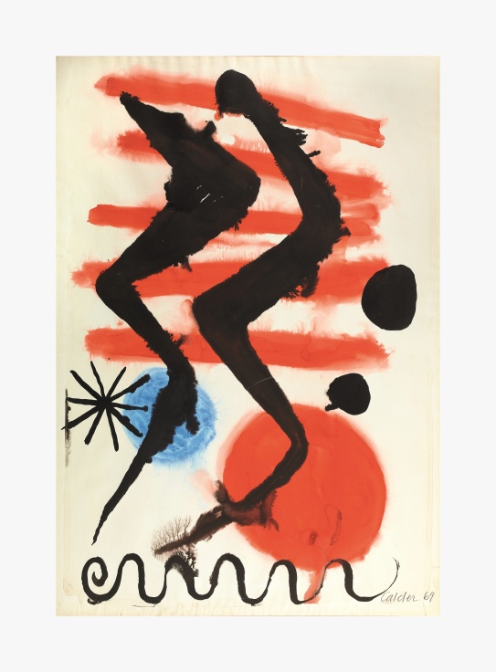 Work on paper by Alexander Calder titled Composition from 1969
