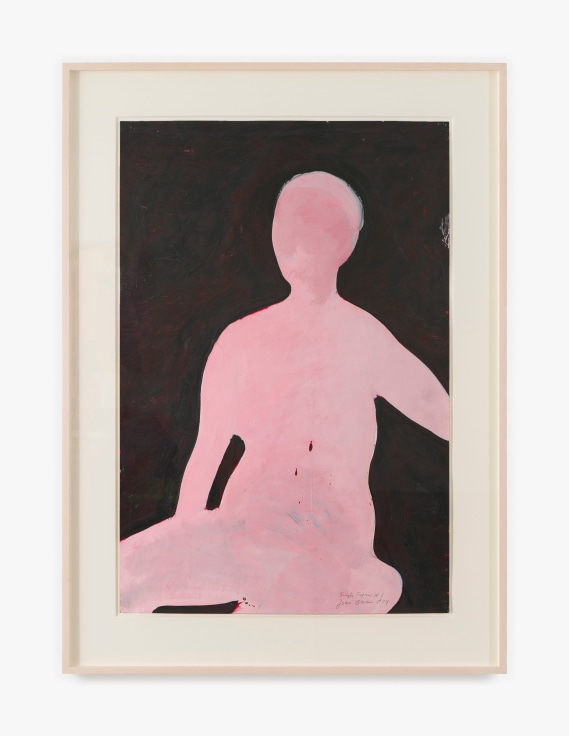 Work on paper by Joan Brown titled Single Figure #1 from 1974