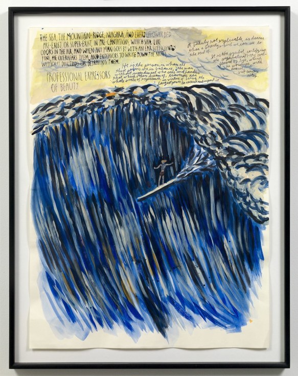 &quot;Untitled (Surfer),&quot; 2005 by Raymond Pettibon. Photo by Adam Reich / Courtesy of the artist and Venus Over Manhattan.