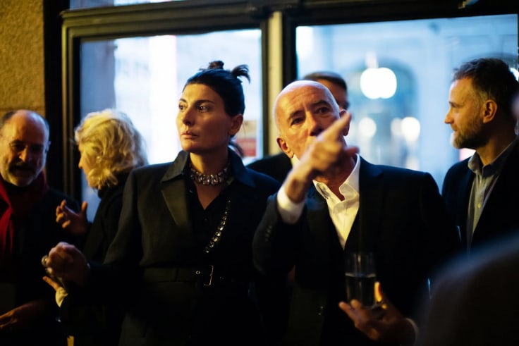 Giovanna Battaglia Engelbert and Mr. H&ouml;ller at an opening evening.Felix Odell for The New York Times
