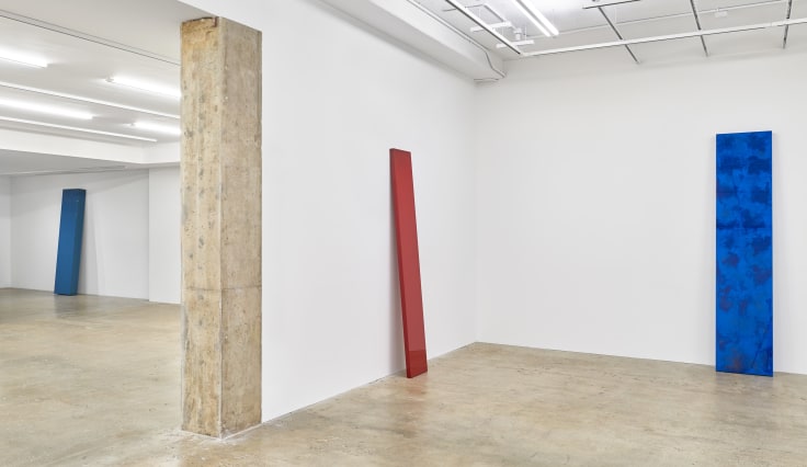 Installation view of John McCracken: Planks, New York, Venus Over Manhattan, 2017