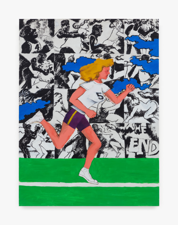 Painting by Robert Coles-cott titled Olympic Event from  1972