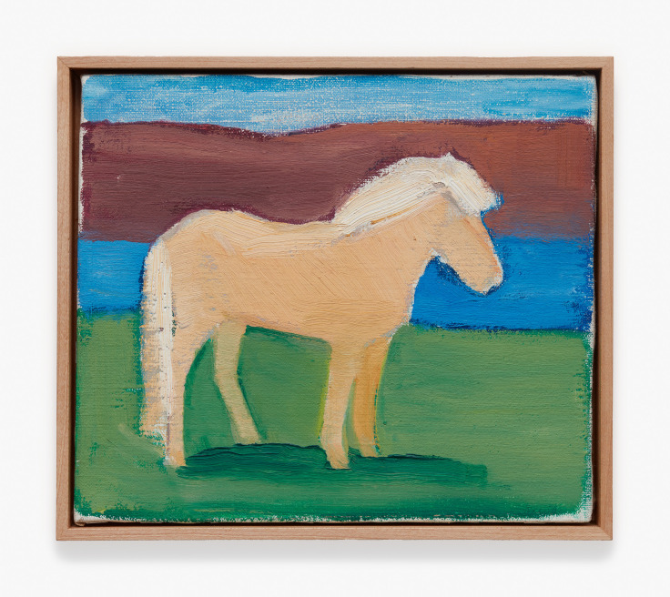Painting titled Blond Horse by Louisa Matth&iacute;asd&oacute;ttir from c. 1985.