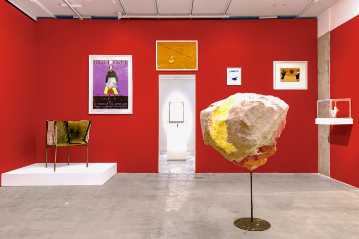 Installation view of Sculptures of Existence: Alberto Giacometti, Cy Twombly, Franz West, curated by Dieter Buchhart, New York, Venus Over Manhattan, 2018