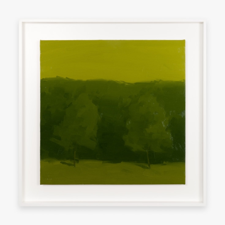 Painting titled Two Trees with Yellow Sky by Will Gabald&oacute;n from 2022