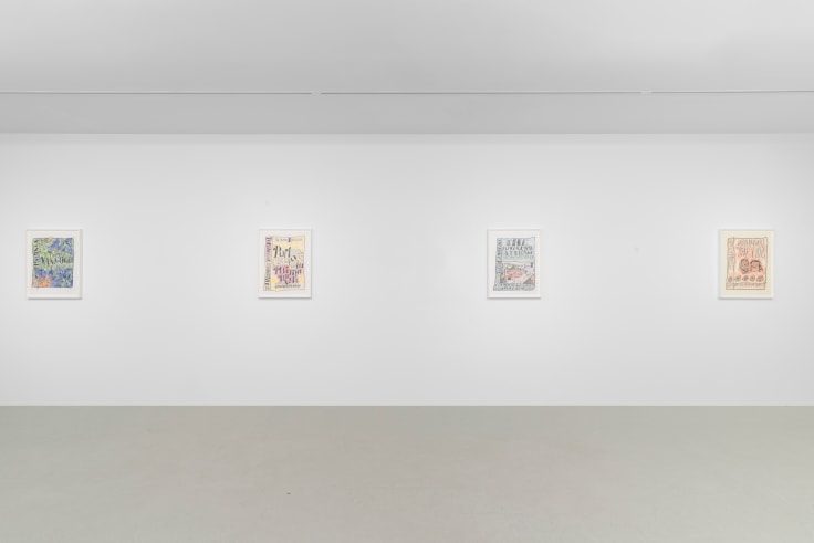 Installation view of &ldquo;Al Freeman: Covers (Drawings 2023-2024),&rdquo; Venus Over Manhattan, New York, 2024