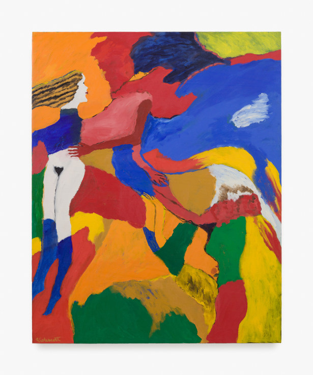 Painting by Robert Colescott titled WHiTE GOD-DESS etc. from  1968
