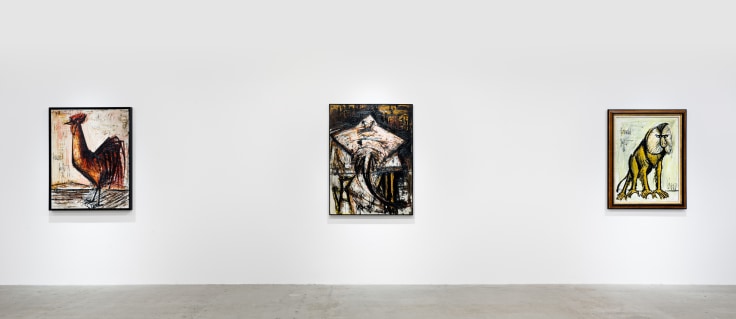 Installation view of Bernard Buffet: Paintings from 1956 to 1999, New York, Venus Over Manhattan, 2017