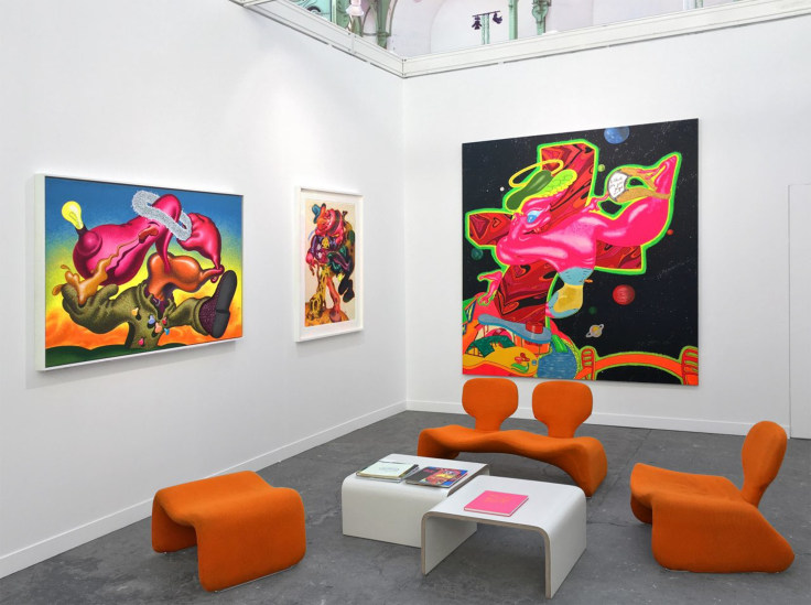 Installation view of Peter Saul: Important Early Works, at FIAC, Paris, 2017