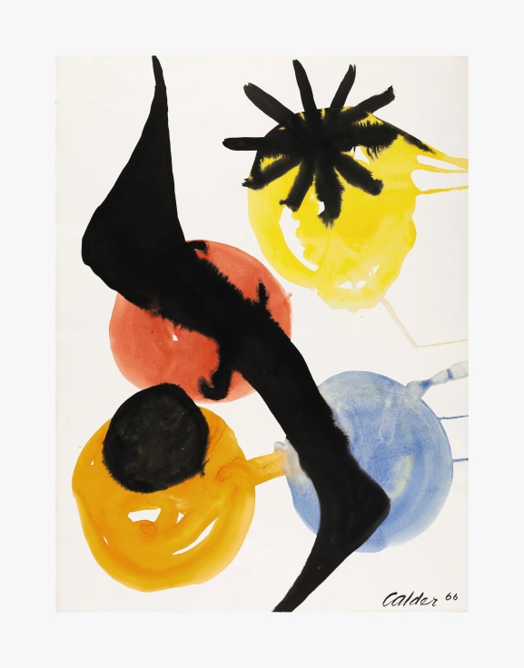 Work on paper by Alexander Calder titled Untitled from 1966
