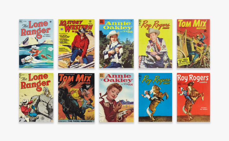 Various Western Comic Books   Annie Oakley, Lone Ranger, Roy Rogers, Tom Mix