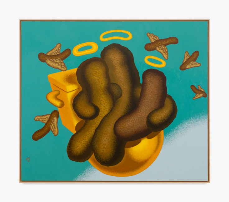 Painting by Peter Saul titled Holy Shit! from 2023