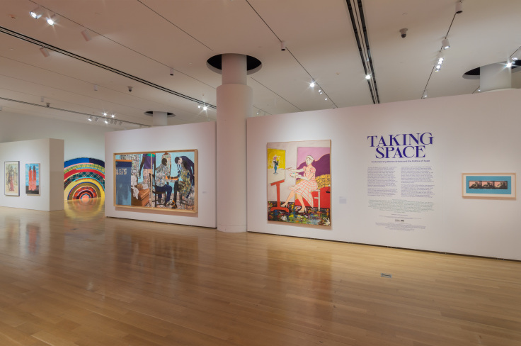 Installation image of Taking Space: Contemporary Women Artists and the Politics of Scale at the Pennsylvania Academy of the Fine Arts