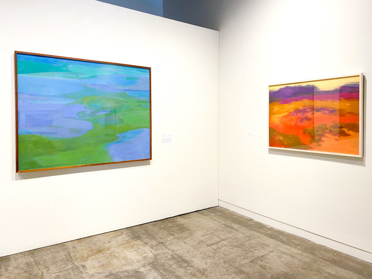 Installation view of Richard Mayhew: Inner Terrain, Sonoma Valley Museum of Art, 2023.