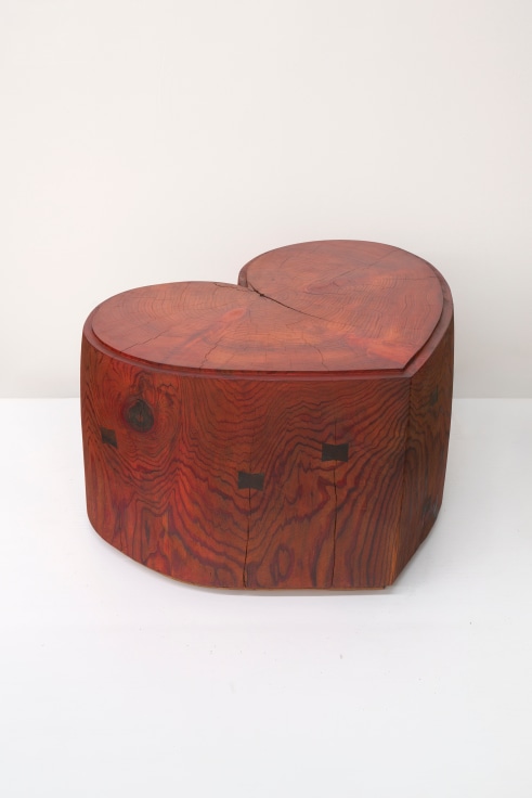 Sculpture by Nik Gelormino titled Love Stool (no. 02) from 2024