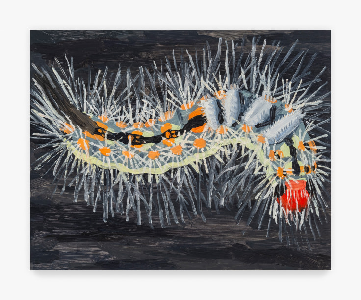 Painting titled Florida Caterpillar by Claudia Keep from 2022