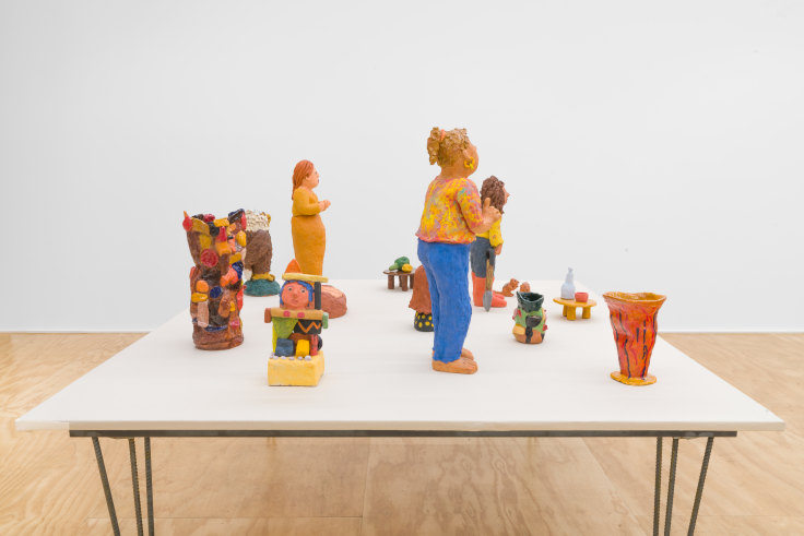 Installation view of &ldquo;Sally Saul: People &amp; Vases,&rdquo; Venus Over Manhattan, New York, 2023