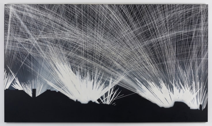 Jack Goldstein, Untitled, 1982. Acrylic on canvas 84 x 144 inches. Courtesy of Venus over Manhattan.