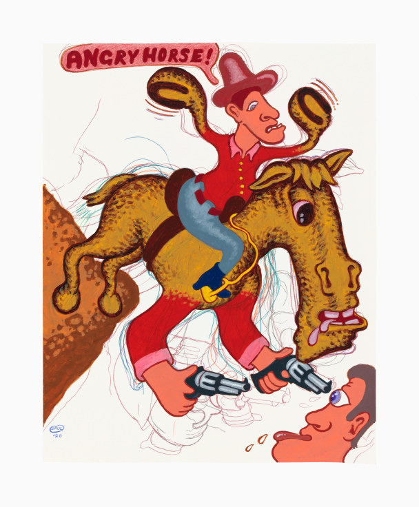 Peter Saul, &quot;Angry Horse,&quot; 2020.