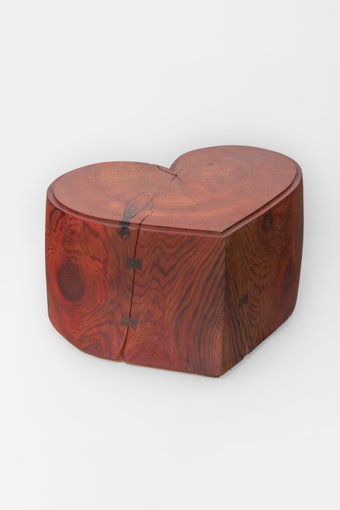 Sculpture by Nik Gelormino titled Love Stool (no. 01) from 2024