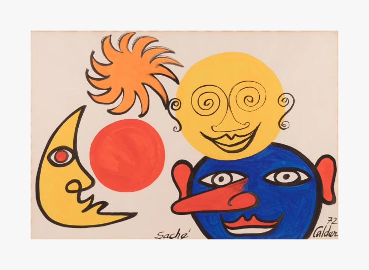 Work on paper by Alexander Calder titled Sach&eacute; from 1972