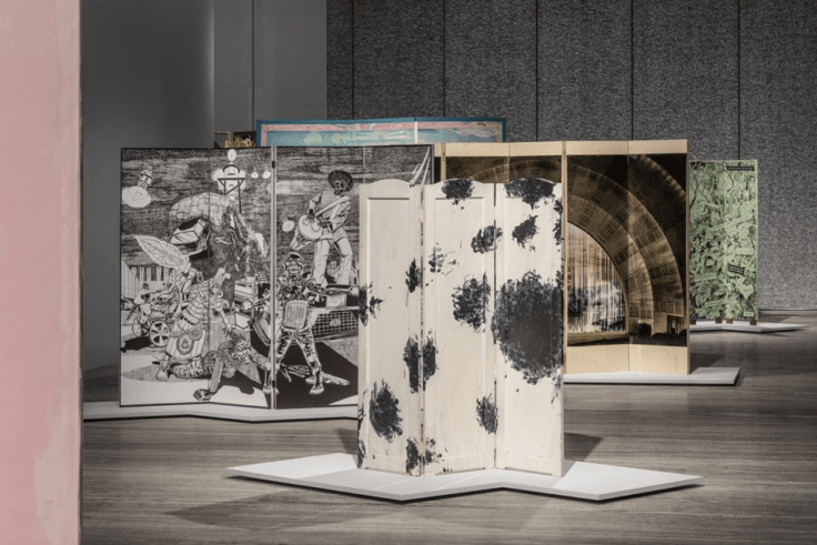 Exhibition view of &ldquo;Paraventi: Folding Screens from the 17th to 21st Centuries&rdquo;. Photo: Delfino Sisto Legnani and Alessandro Saletta &ndash; DSL Studio, &nbsp;