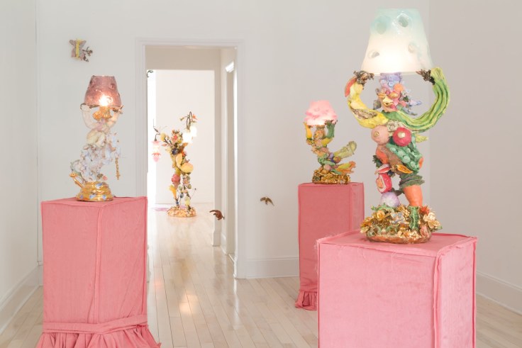Installation view of &quot;Katie Stout: Verdant Formations,&quot; New York, 2021.