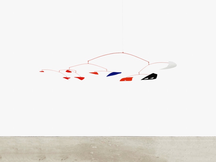Sculpture by Alexander Calder titled White Moon, from 1955