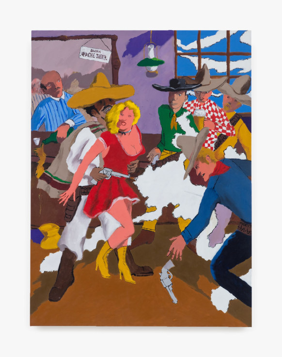 Painting by Robert Colescott titled Pancho Villa from 1971