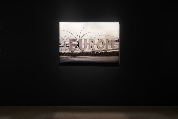 Installation view of Michel Houellebecq: French Bashing, New York, Venus Over Manhattan, 2017