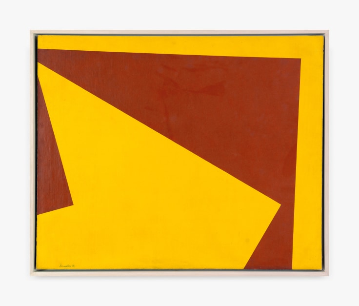 Painting by Emanuel Proweller titled Jaune citron, rouge indien from 1949-1950